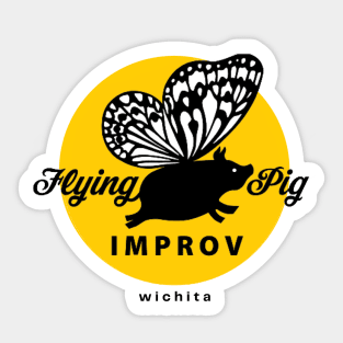 Flying Pig Improv logo Sticker